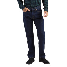 Levi's Men's 505 Regular Fit Jeans (Also Available in Big & Tall), Rinse-Dark Wash, 34W x 32L