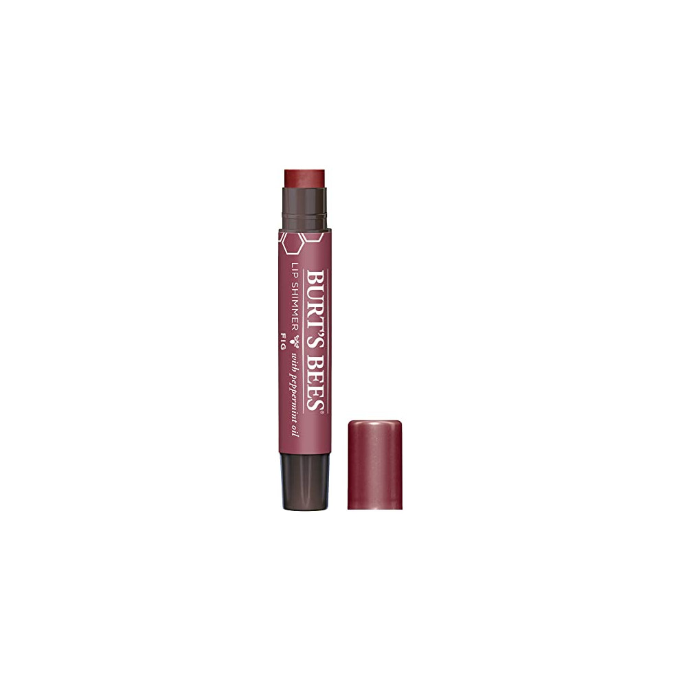 Burt's Bees Lip Balm  Moisturizing Lip Shimmer for Women  for All Day Hydration  with Vitamin E & Coconut Oil  100% Natural  Fig  0.09 Ounce