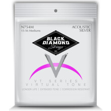 Cordes Black Diamond N754M Acoustique Argent Fil   es Medium .013P.017P.026S.035S.047S.056S