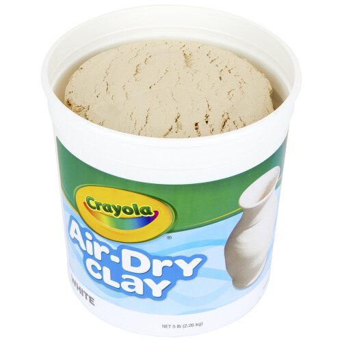 Crayola Crayola Πηλός Αέρας, Λευκός, 5Lb Κουβάς, Πηλός Χωρίς Ψήσιμο για Παιδιά, Δώρο 1