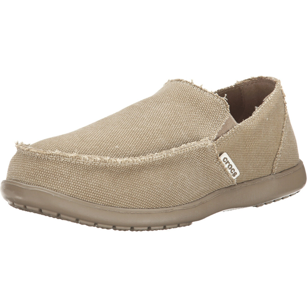Crocs Men's Santa Cruz Loafers  Comfortable Men's Loafers  Slip On Shoes  Khaki/Khaki  8 Men