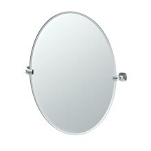 Gatco 4149LG Jewel Frameless Oval Mirror Chrome 32""""H