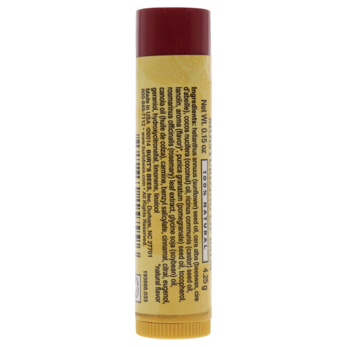 Burt's Bees Burt's Bees 100% Φυσικό Ενυδατικό Βάλσαμο Χειλιών, Ρόδι με Κηρήθρα - 4 Σωλήνες 1