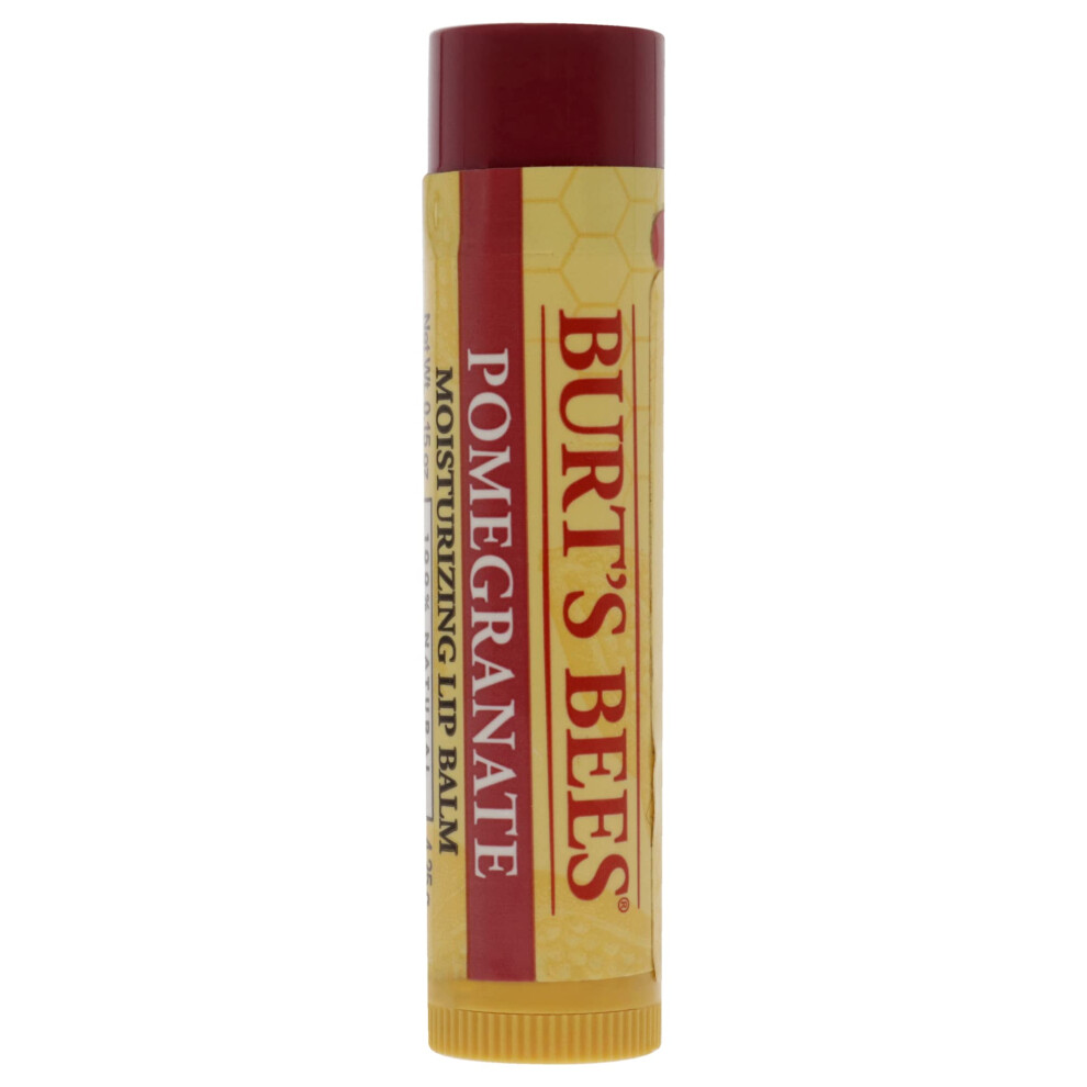 Burt's Bees 100% Natural Moisturizing Lip Balm  Pomegranate with Beeswax and Fruit Extracts - 4 Tubes