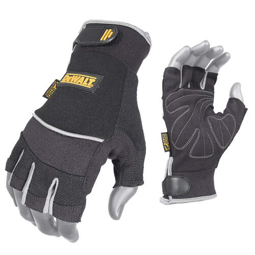 DeWalt DeWalt DPG230L Γάντι Τεχνικού από Συνθετικό Δέρμα χωρίς Δάχτυλα, Μαύρο, Μεγάλο