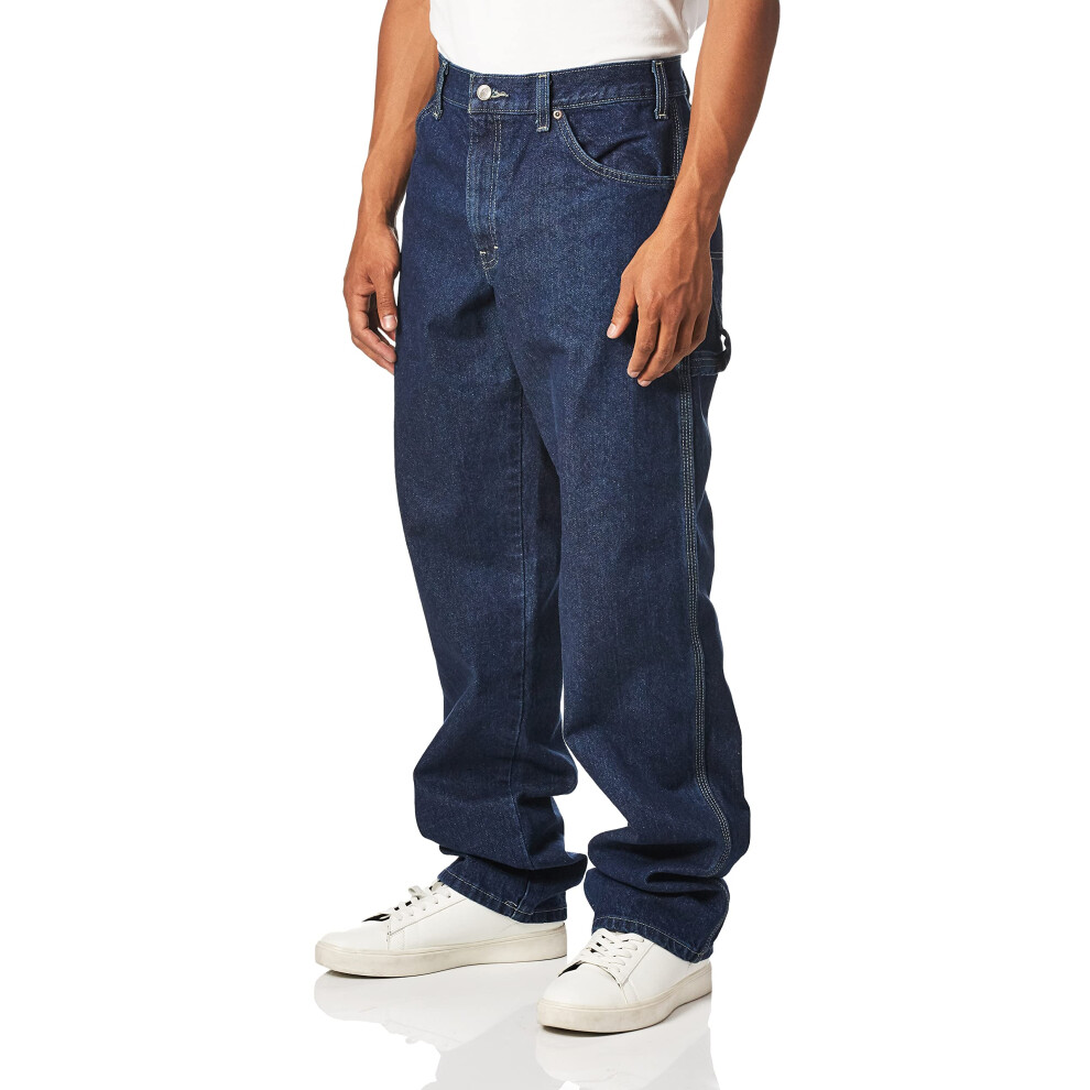 Dickies Mens Relaxed Fit Carpenter Jeans Indigo 34W X 30L Us Blue
