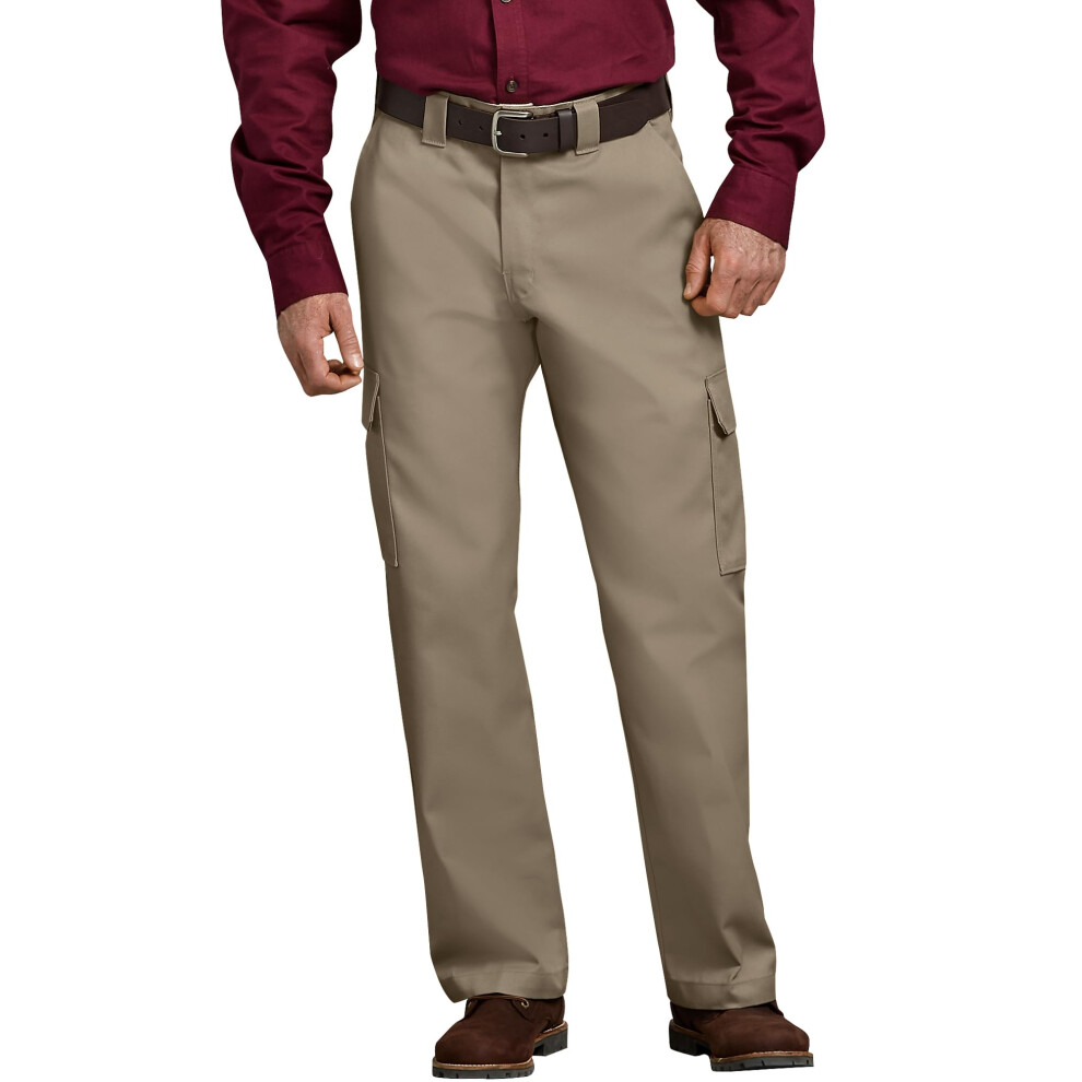 Dickies Men's Relaxed Straight-Fit Cargo Work Pant Desert Sand 32W X 30L 607645563503