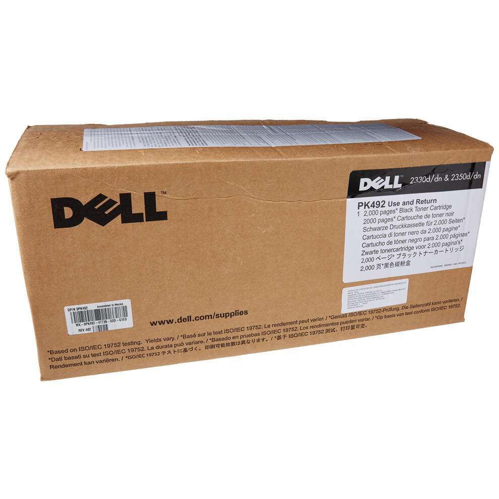Dell PK492 Cartucho de toner preto 2330D/DN 2350D/DN Laser Printer