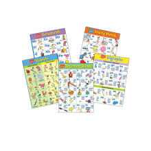 Eureka Dr. Seuss Phonics opslagstavles?t og klassev?relsesdekorationer til l?rere 5 stk 17'' x 24''
