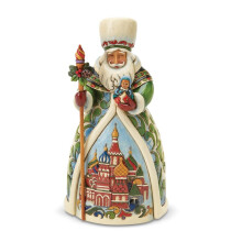 Figurine P   re No   l russe de 18 cm, multicolore, de Heartwood Creek, repr   sentant le P   re No   l autour du monde, par Enesco Jim Shore