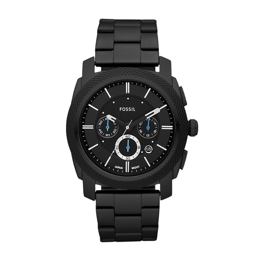 Fossil Men's Machine Quartz Stainless Steel Chronograph Watch  Color: Black (Model: FS4552)