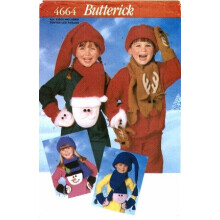 Butterick 4664 Naaipatroon Kinderkerstpakket Sjaal Wanten Hoed