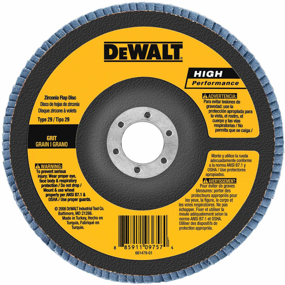 DEWALT DW8381H 6-Inch X 5/8-Inch-11 60G Type 29 Hp Flap Disc