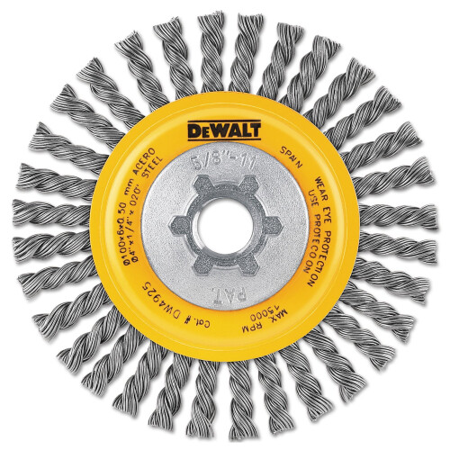 DeWalt DEWALT DW4925B Τροχός 4 ιντσών επί 5/8 ιντσών-11 HP .020 από ανθρακονήματα με σύρμα Stringer