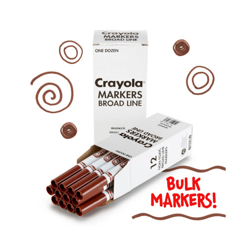 Crayola Crayola Stora Markörer, Brun, 12-Pack 2