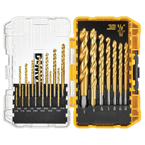 DeWalt Set Δοκιμαστικών Τρυπανιών DEWALT με Επίστρωση Τιτανίου, 21 Τεμάχια (DW1361)