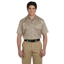 Dickies Men's Big-Tall Short-Sleeve Work Shirt Desert Sand 5X