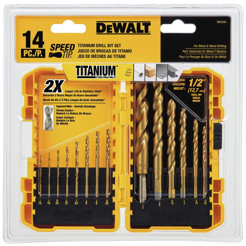 DeWalt DEWALT DW1341 14-Piece Titanium Nitride Speed Tip Drill Bit Set 2