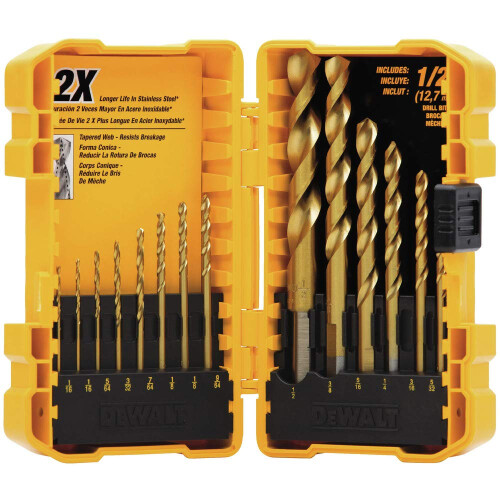 DeWalt DEWALT DW1341 14-Piece Titanium Nitride Speed Tip Drill Bit Set 1