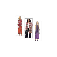 BUTTERICK MNSTER B5473 Frken/Damjacka Vst och byxor Storlek Miss (XSM-SML-MED-LRG-XL)