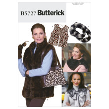 BUTERICK MNSTER B5727 Vst Neckwarmer Scarf Krage och vska