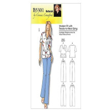 BUTTERICK MNSTER B5301 Frken/damtopp och byxor storlek Dam (XXL-1X-2X-3X-4X-5X-6X)