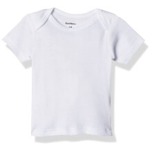 Gerber Baby 3-Pack Korte Mouwen Slip-On Shirts, Wit, 0-3 Maanden