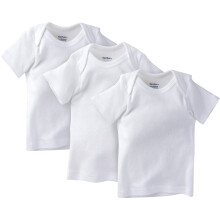 Gerber baby da 3 pacchetti camicie slip-on a manichette bianche 6-9 mesi
