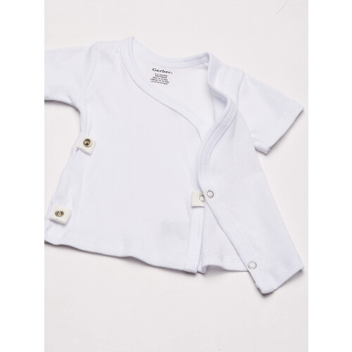 Gerber Gerber Baby-Pack a 3 pacchetti camicia con snap laterale bianca 0-3 mesi 2