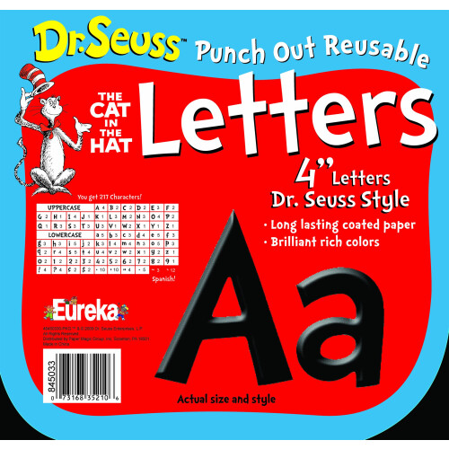 Eureka Διακοσμητικά Γράμματα Cat in The Hat, 217τμχ, 4'' Υ