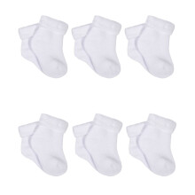 Gerber Baby 6-Paar Socken Wei    3-6 Monate
