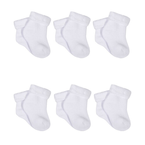 Gerber Gerber Baby 6-Pair Sock  White  3-6 Months