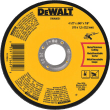 DEWALT DWA8051 metallikatkaisulaikka 4-1/2 tuumaa x 0,045 tuumaa x 7/8 tuumaa