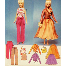 Patr   n Butterick 3931, poco com   n. Ropa para mu   ecas de 29 cm (11 1/2""), como Barbie.