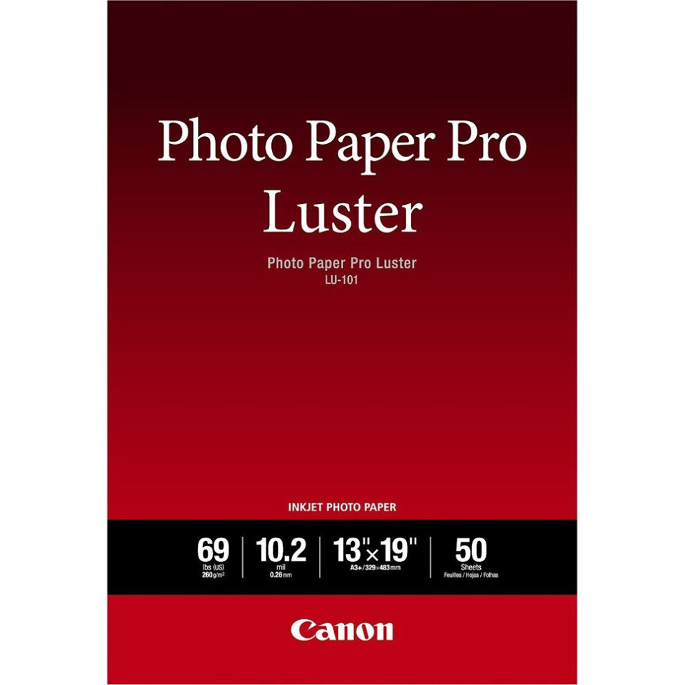 Canon LU-101 13X19(50) Luster Photo Paper  13"""" x 19"""" (50 Sheets)