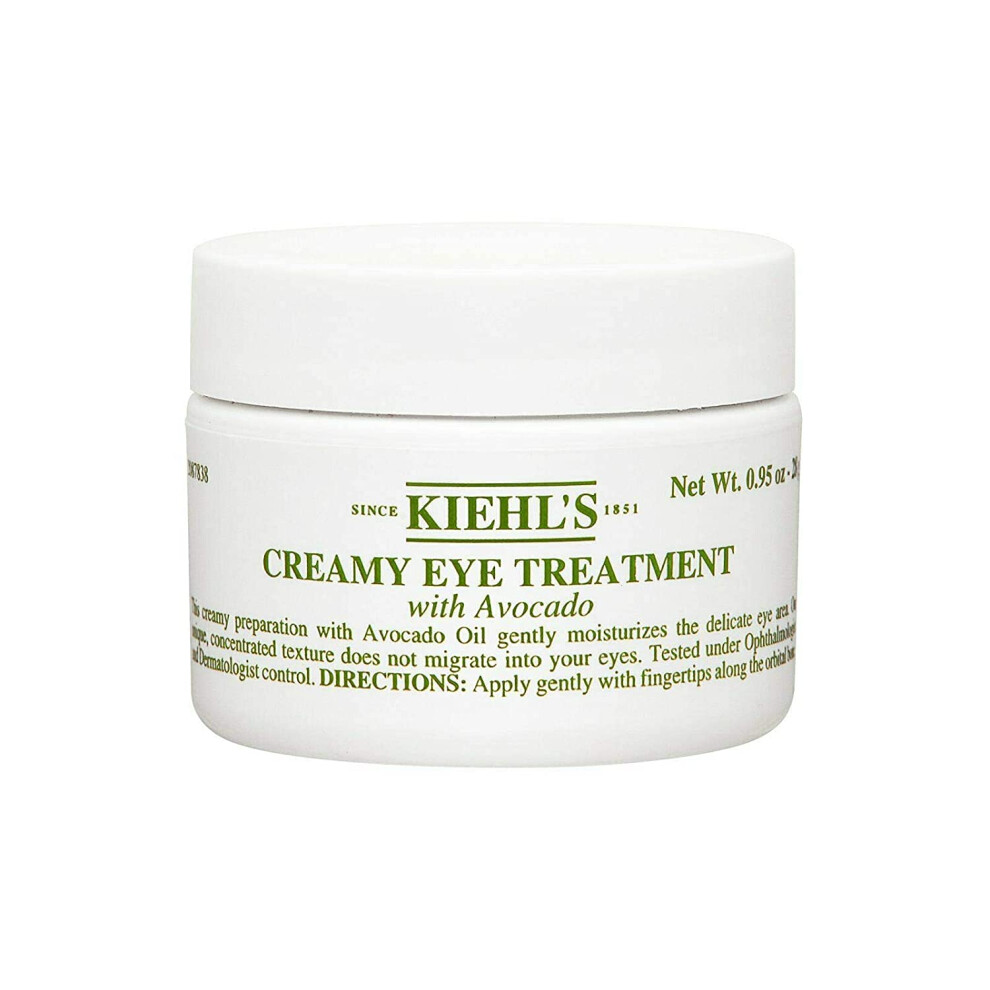 Kiehl's Avocado Eye Treatment  Nourishing and Hydrating Eye Cream  Avocado Oil and Caffeine to Energize and Invigorate Dry  Tired Eyes  99% Naturally