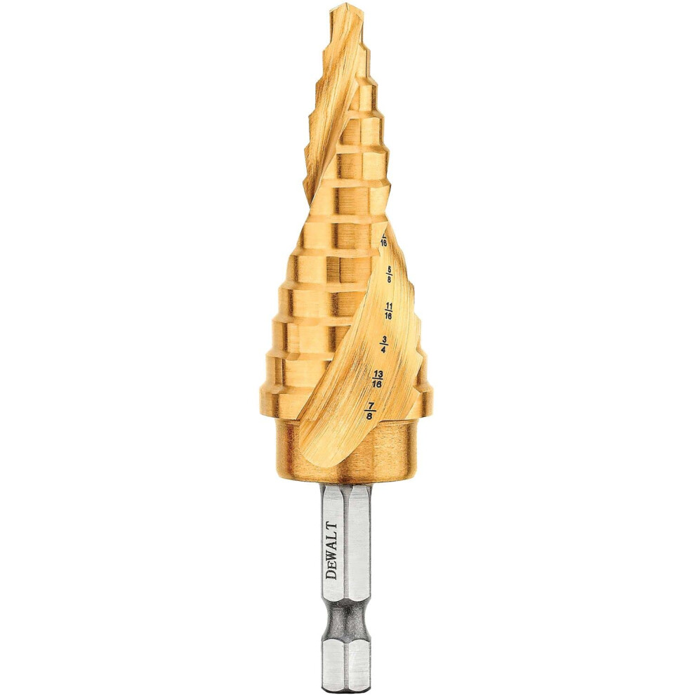 DEWALT Step Drill Bit  Impact Ready  3/16-Inch-7/8-Inch (DWA1786IR)