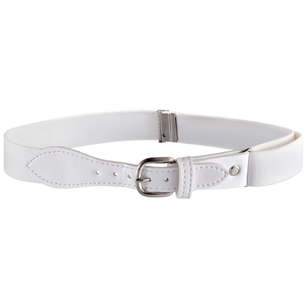 HOLDEM Kids Toddler Belt Leather Closure Elastic - White