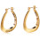 Guess GUESS "Basic" Gold Small Oval Logo Hoop Earrings 1