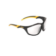 DEWALT DPG96-1C skerhetsmasker Skerhetsglas Serie: Router klar lins polykarbonat lins omslagsram Svart ram Nylonram Dubbelform gummitempel Svar