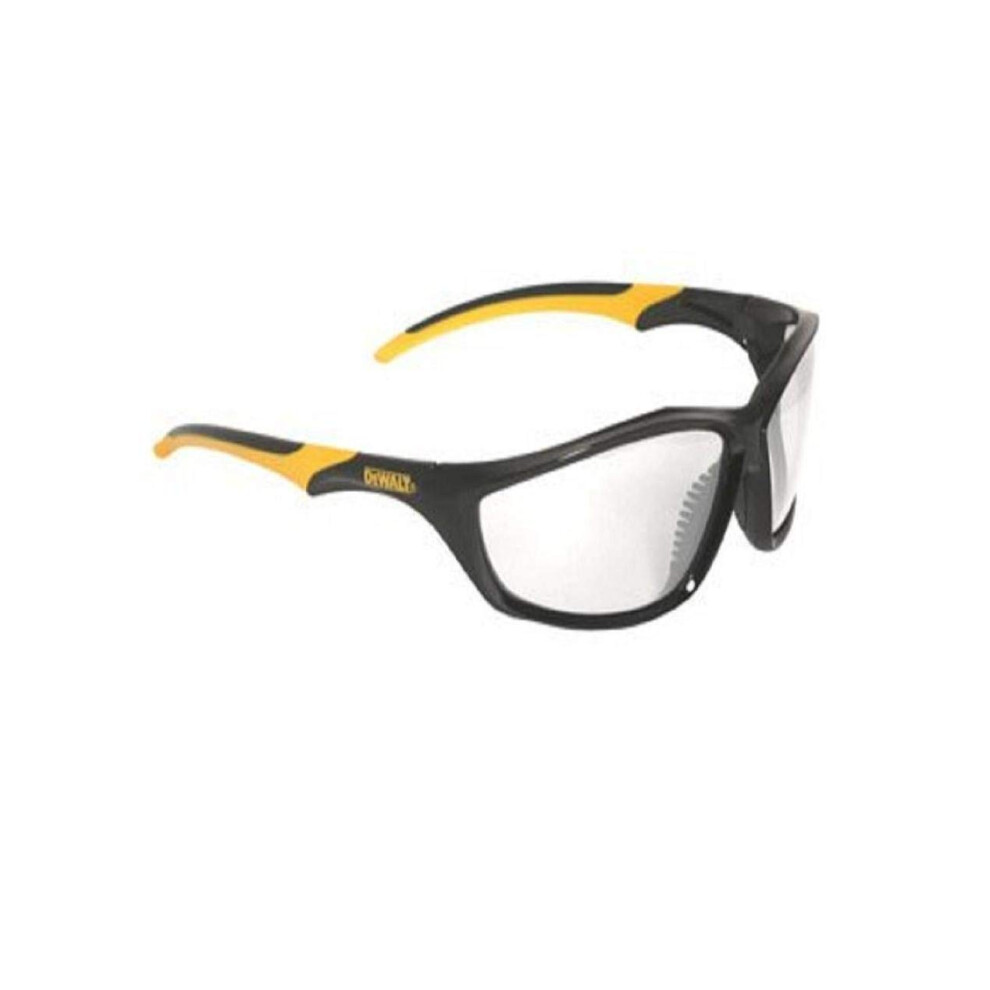 DEWALT DPG96-1Csafety-Masks Safety Glass  Series: Router  Clear Lens  Polycarbonate Lens  Wraparound Frame  Black Frame  Nylon Frame  Dual Mold Rubber