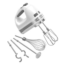 KitchenAid 9-Gang Digital Handmixer mit Turbo Beater II Zubehör und Pro Whisk - Weiß