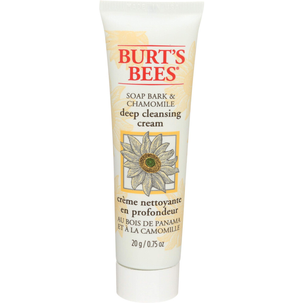 Burt's Bees Soap Bark & Chamomile Deep Cleansing Cream for Unisex  0.75 Ounce