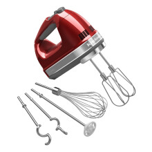 KitchenAid 9-Gang Digital Handmixer mit Turbo Beater II Zubehör - Candy Apple Rot
