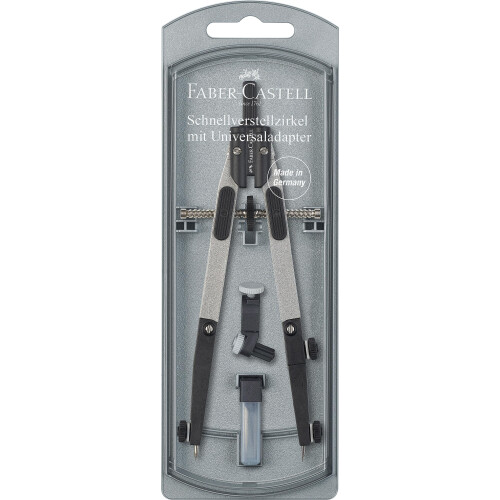 Faber-Castell Faber-Castell 174014 Quick Set Compass Jointed 4 mm Peg Silver