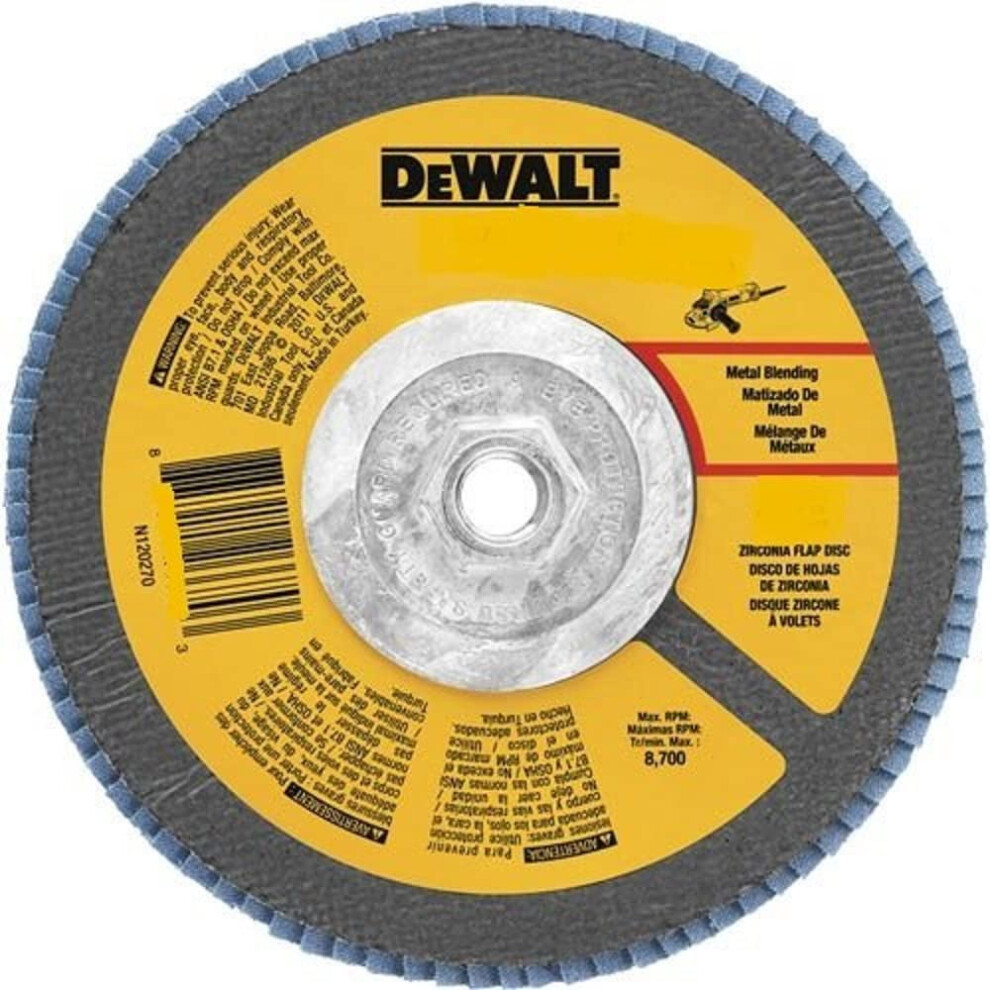 DEWALT DWA8208H 80 Grit Zirconia T29 Flap Disc  4-1/2-Inch x 5/8-11-Inch