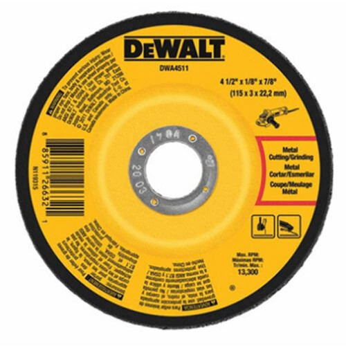 DeWalt Rebolo de metal DeWalt DWA4511 4-1/2 polegadas x 1/8 polegadas x 7/8 polegadas
