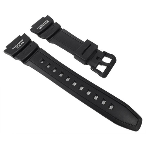 Casio Γνήσια Ζώνη Ρολογιού Casio Μαύρη Καουτσούκ #10431875 SGW-500 SGW-500H-1B