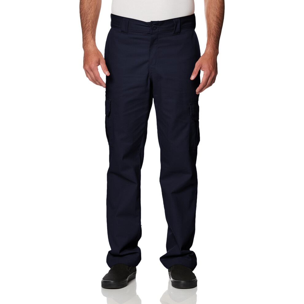 Dickies mens Regular Straight Stretch Twill Cargo work utility pants  Dark Navy  34W x 34L US
