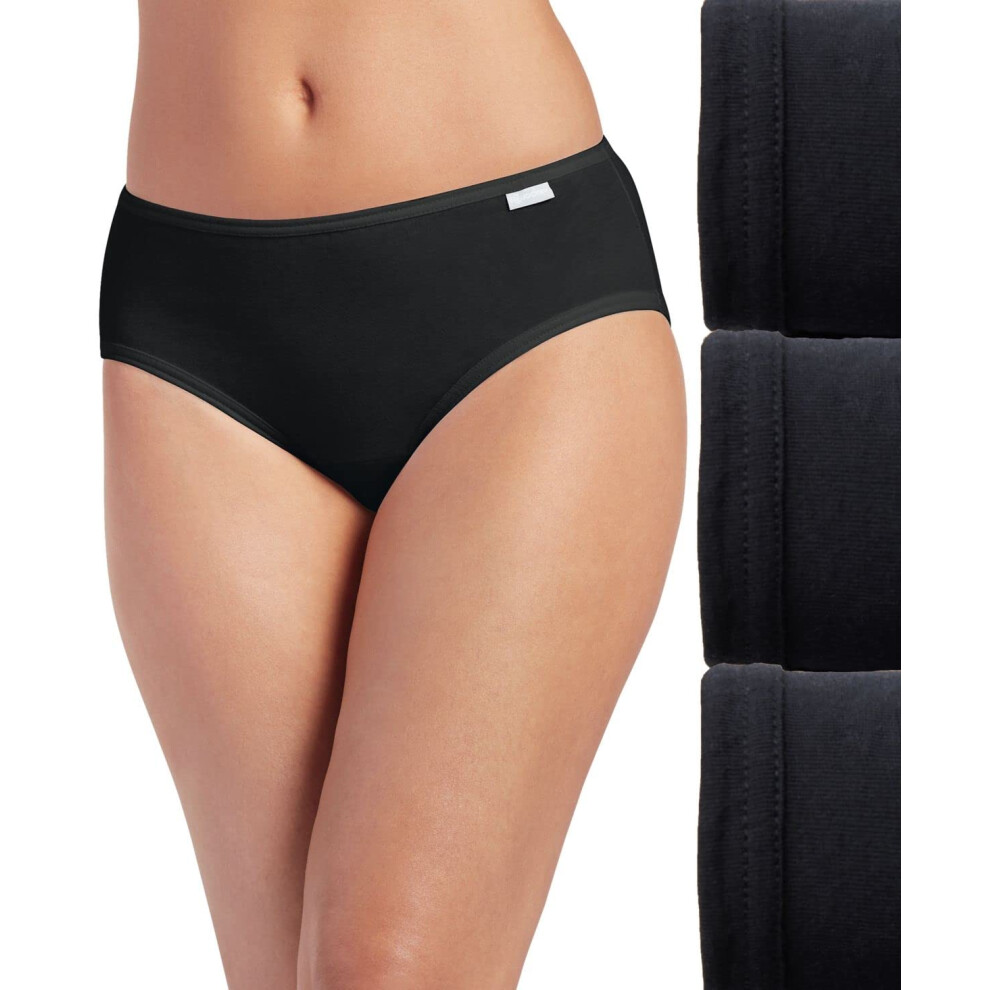 Sous-v   tements Jockey pour femmes Elance Hipster - Lot de 3, noir, 6
